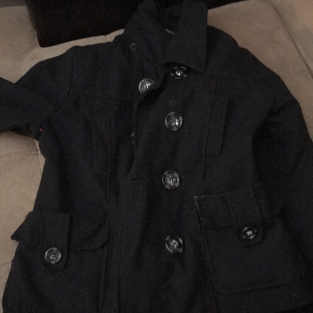Juniors sized large black peacoat
